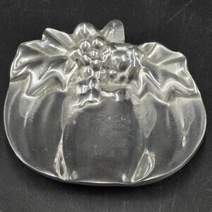 Holland Boone Polished Pewter Pumpkin Trinket Bowl/Tray 4.75"